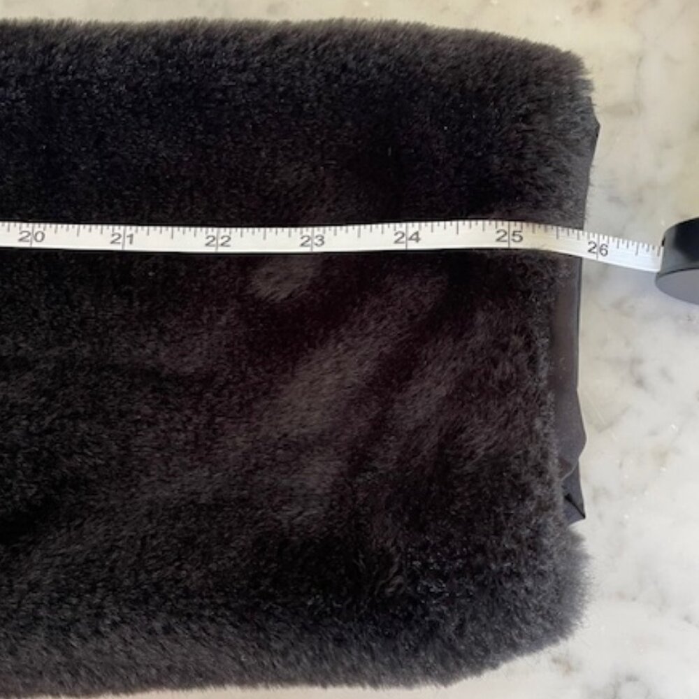 MARALYN & ME Faux Fur Snap Front High Collar Jacket Black Junior XL - Picture 15 of 16